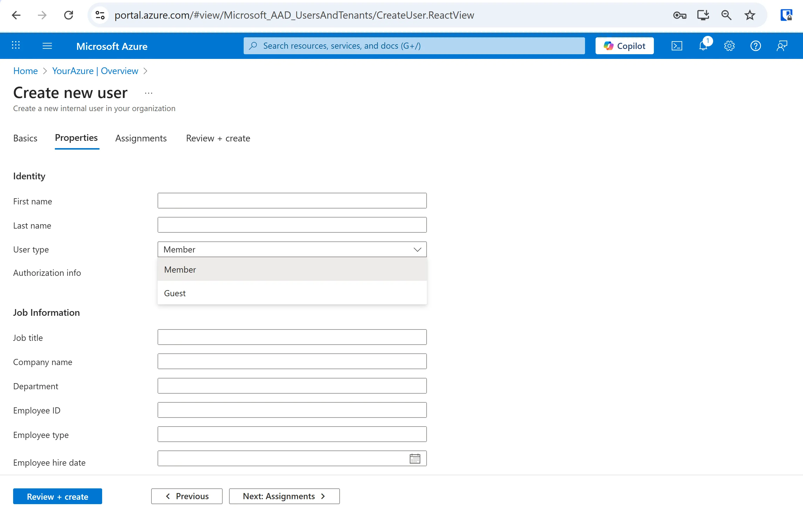 Set user type to member.