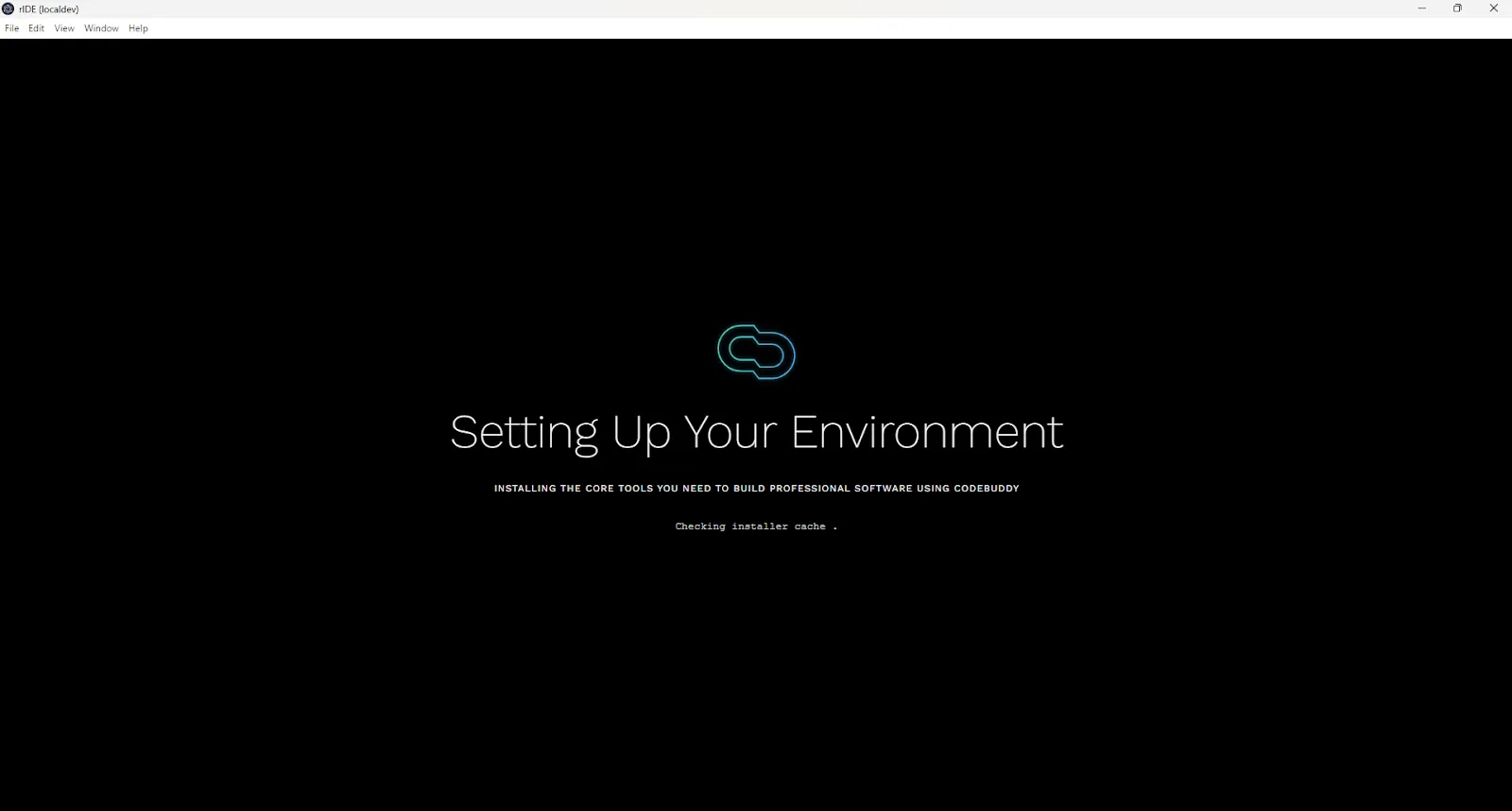 Ride is setting up your environment.