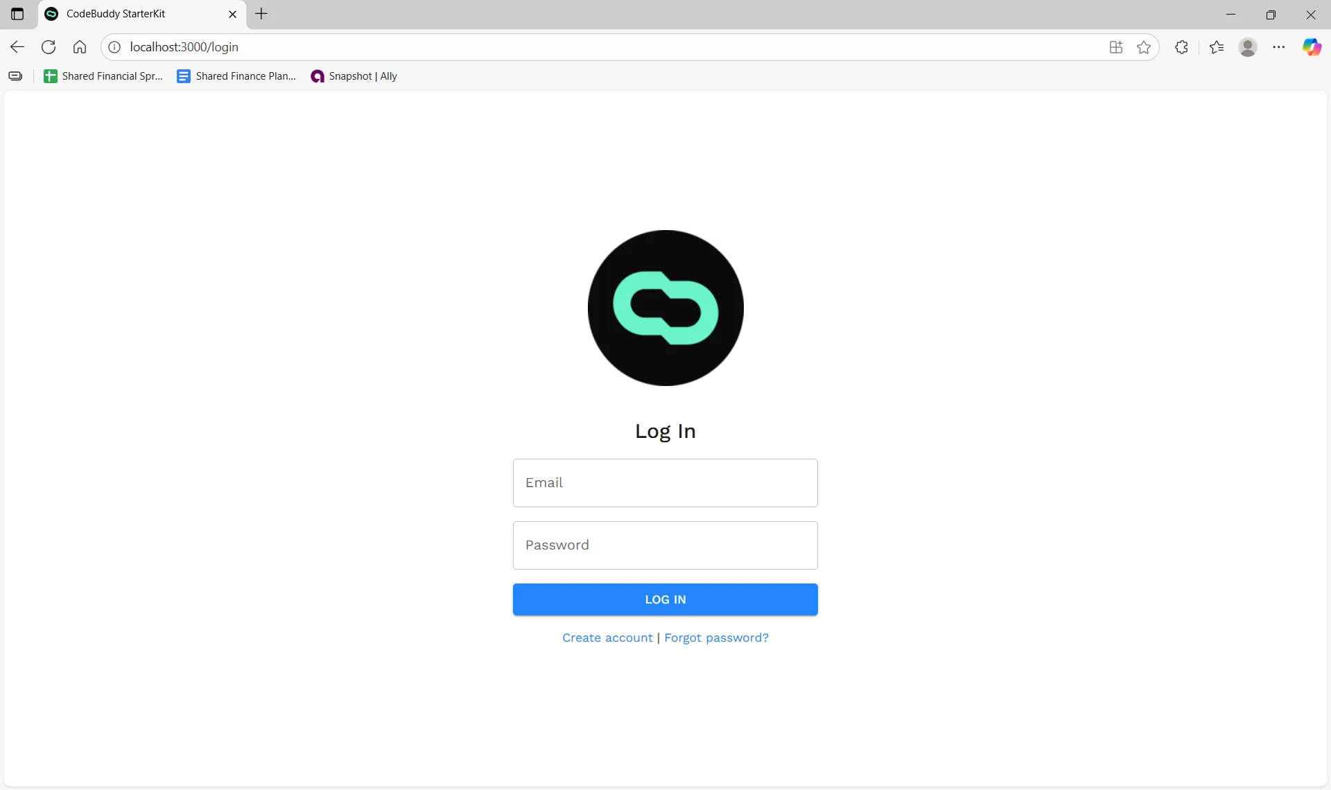 Create account.